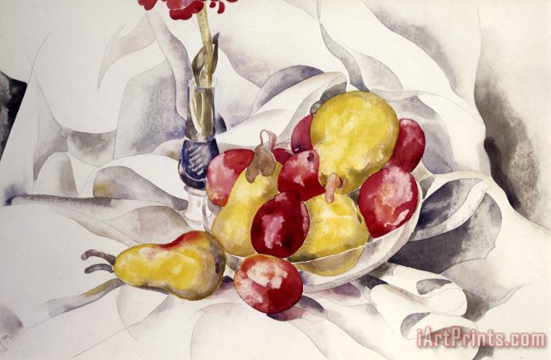 Pears And Plums, 1924 painting - Charles Demuth Pears And Plums, 1924 Art Print