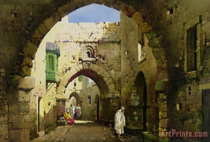 A Street in Jerusalem painting - Charles Leaver A Street in Jerusalem Art Print