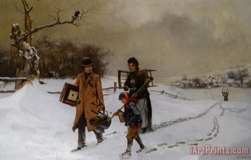 Charles Spencelayh To Winter Lodgings Art Print