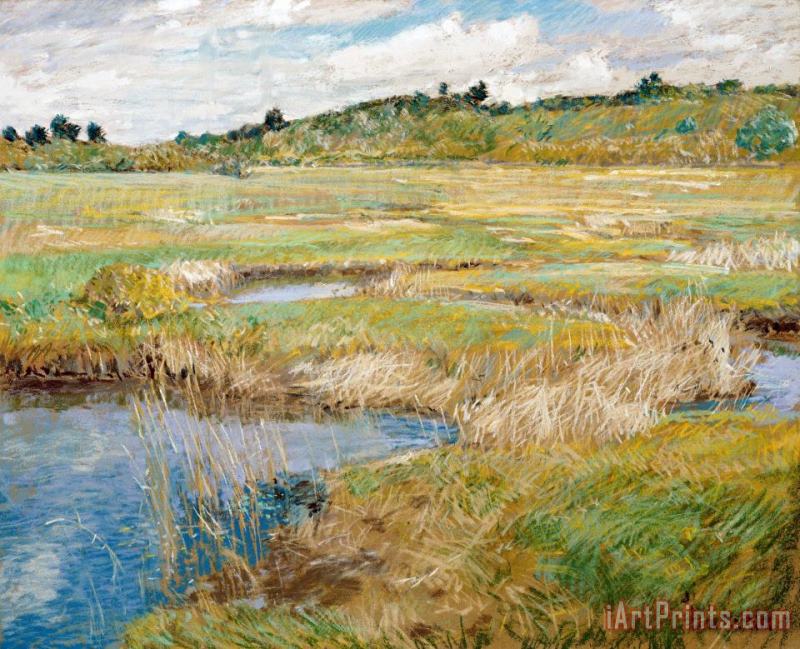 The Concord Meadow, Concord, Massachusetts painting - Childe Hassam The Concord Meadow, Concord, Massachusetts Art Print
