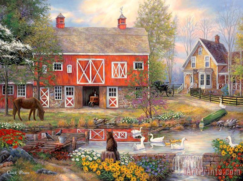 Chuck Pinson Reflections On Country Living Art Painting
