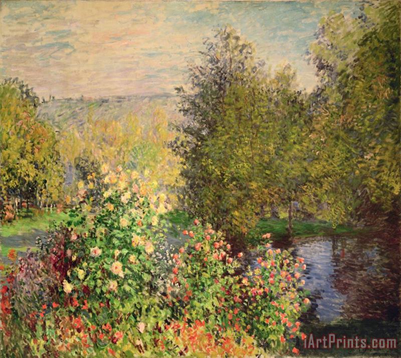Claude Monet A Corner of the Garden at Montgeron Art Painting