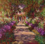 Claude Monet - A Pathway in Monets Garden Giverny painting