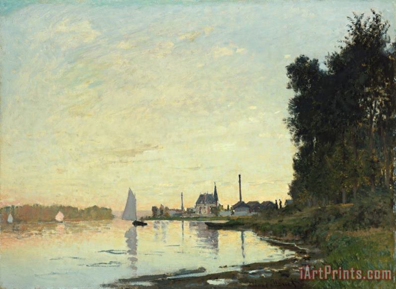 Claude Monet Argenteuil in Late Afternoon Art Painting