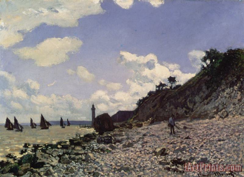 Claude Monet Beach at Honfleur Art Print