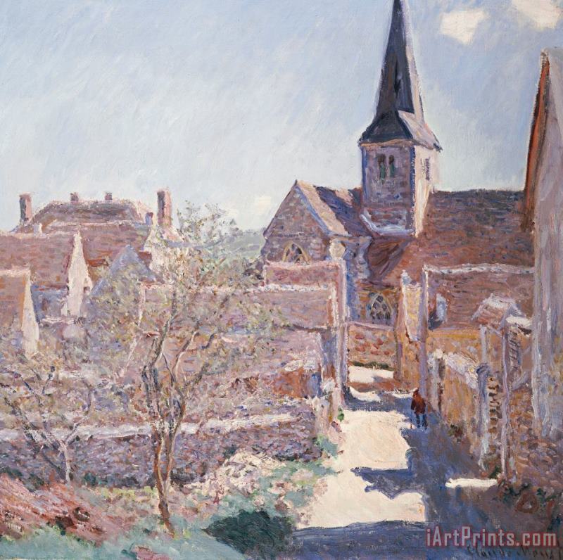 Bennecourt painting - Claude Monet Bennecourt Art Print
