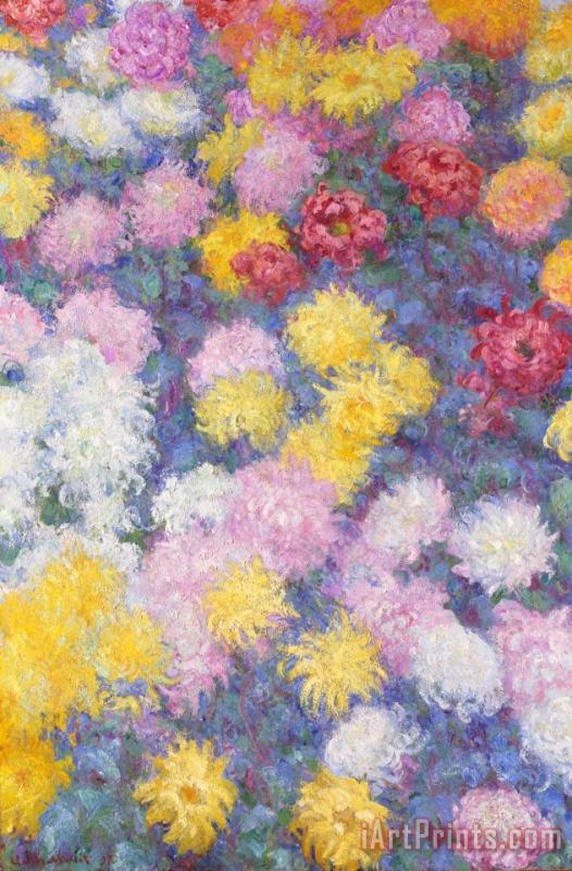 Claude Monet Chrysanthemums Art Print