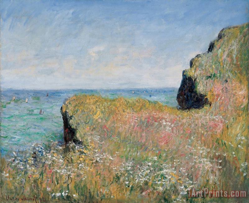 Claude Monet Edge of the Cliff Pourville Art Print
