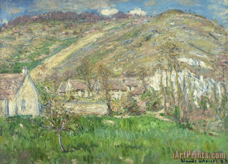 Claude Monet Hamlet In The Cliffs Near Giverny Art Print