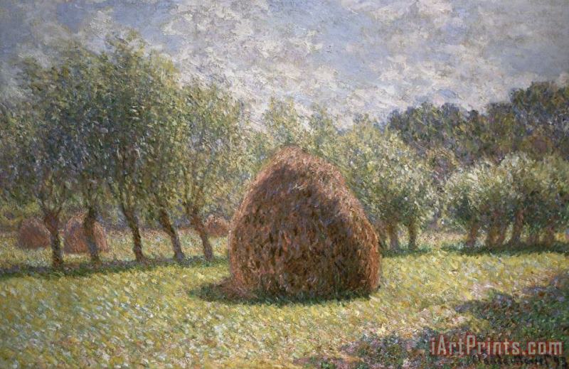 Haystacks at Giverny painting - Claude Monet Haystacks at Giverny Art Print