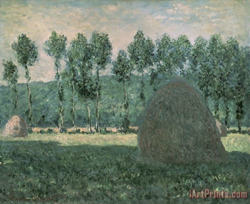 Haystacks near Giverny painting - Claude Monet Haystacks near Giverny Art Print