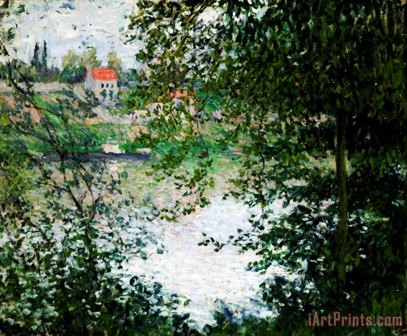 Claude Monet Ile de La Grande Jatte Through the Trees Art Painting