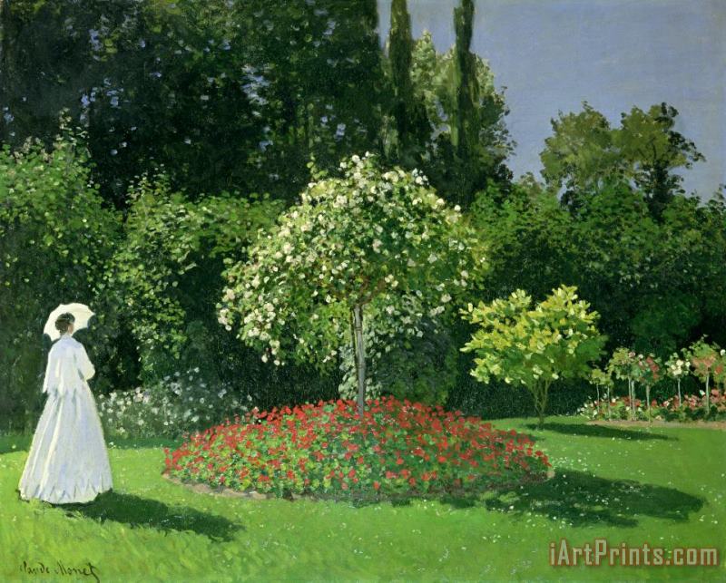 Claude Monet Jeanne Marie Lecadre in the Garden Art Painting