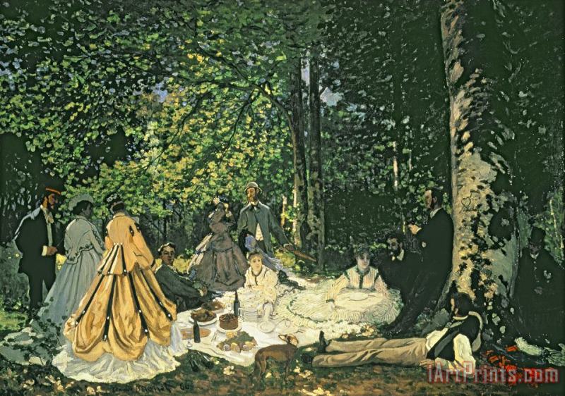 Le Dejeuner sur lHerbe painting - Claude Monet Le Dejeuner sur lHerbe Art Print
