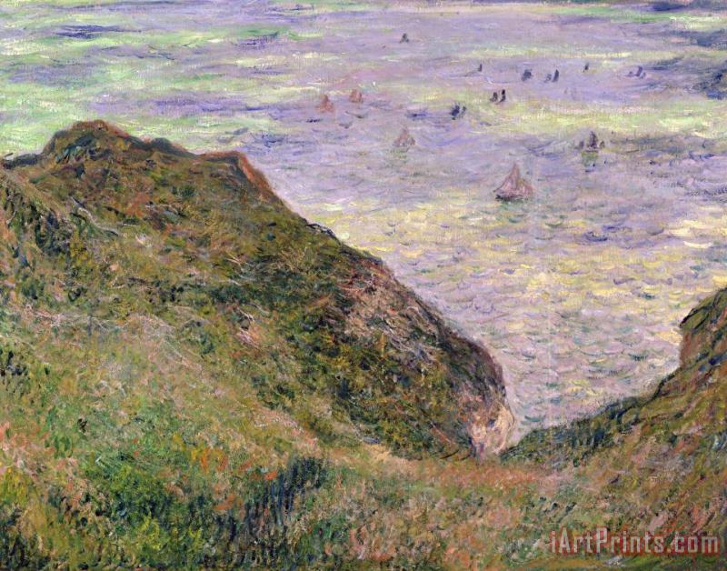 On The Cliff At Pourville painting - Claude Monet On The Cliff At Pourville Art Print