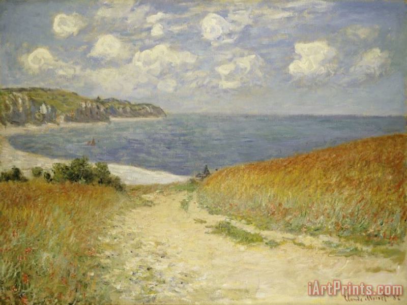 Path in the Wheat at Pourville painting - Claude Monet Path in the Wheat at Pourville Art Print