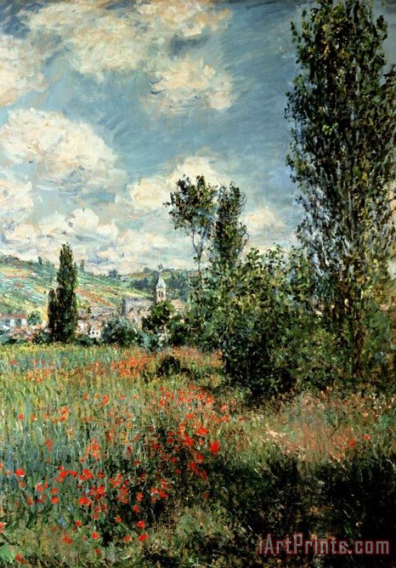 Claude Monet Path through the Poppies Art Painting