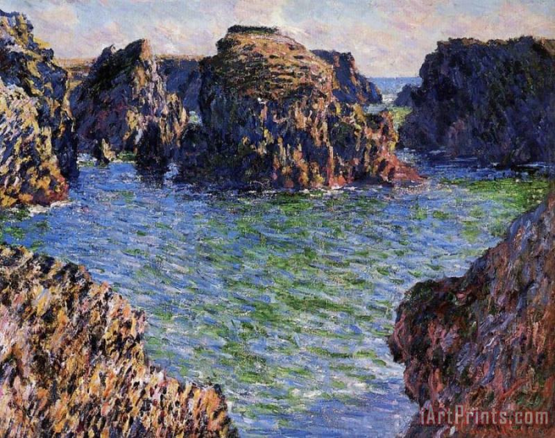 Claude Monet Port Goulphar Belle Ile Brittany Art Print