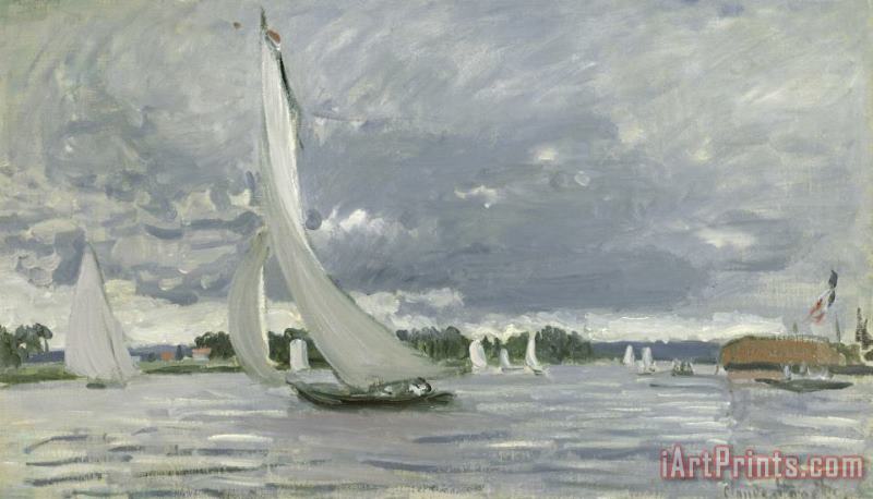 Regatta at Argenteuil painting - Claude Monet Regatta at Argenteuil Art Print