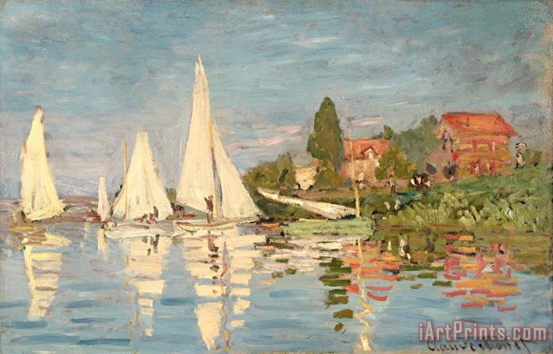 Claude Monet Regatta at Argenteuil Art Painting