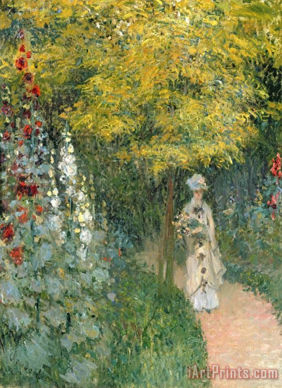 Claude Monet Rose Garden Art Painting