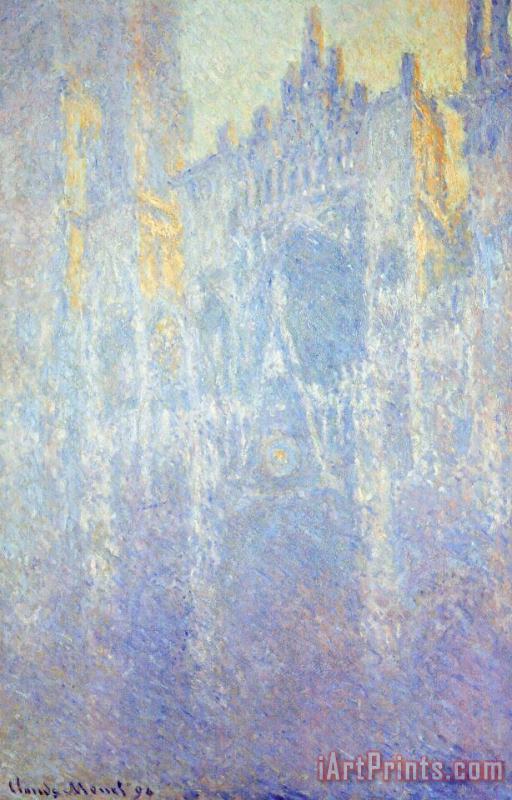 Rouen Cathedral painting - Claude Monet Rouen Cathedral Art Print