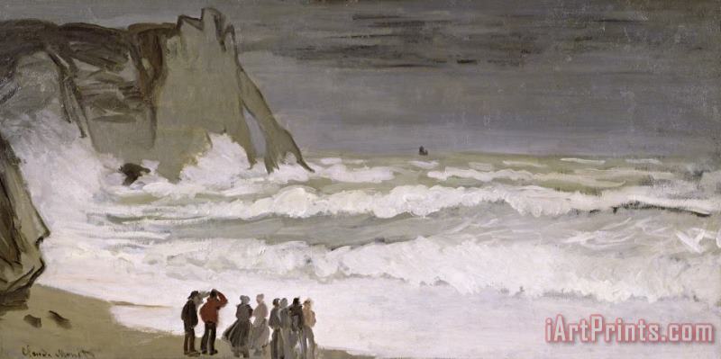 Rough Sea at Etretat painting - Claude Monet Rough Sea at Etretat Art Print