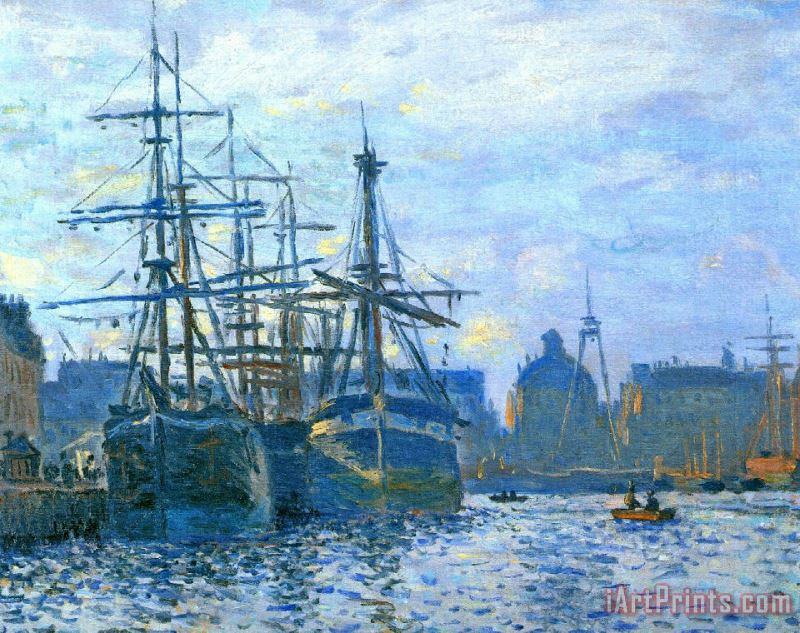 Claude Monet Ship Sea Sky Sailboats Art Painting