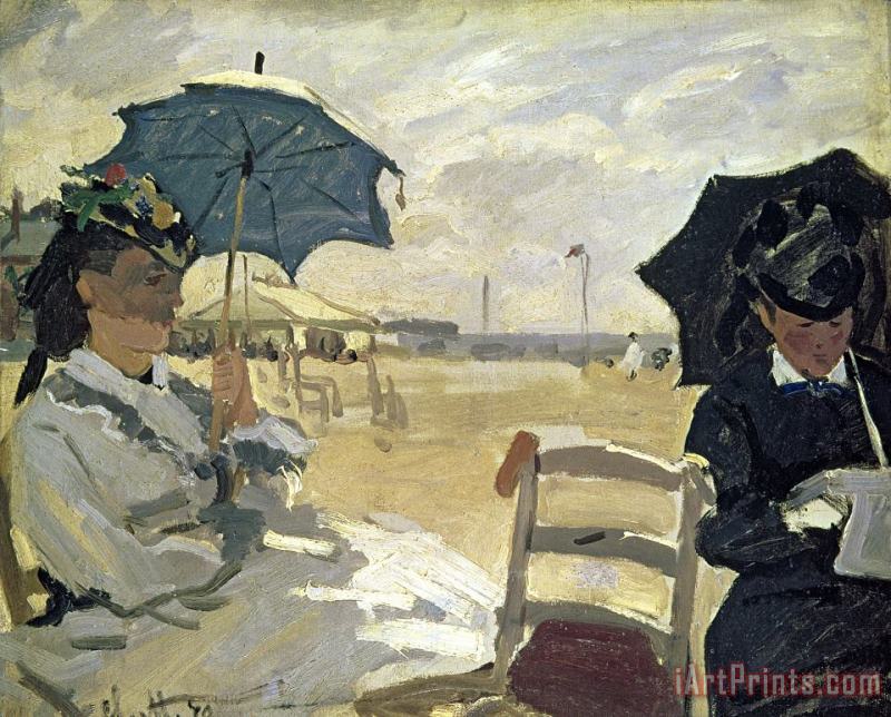 The Beach at Trouville painting - Claude Monet The Beach at Trouville Art Print
