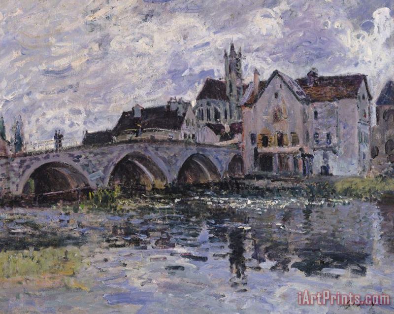 The Bridge of Moret sur Loing painting - Claude Monet The Bridge of Moret sur Loing Art Print