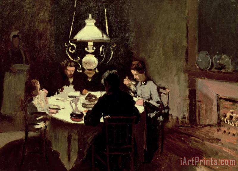 The Dinner painting - Claude Monet The Dinner Art Print