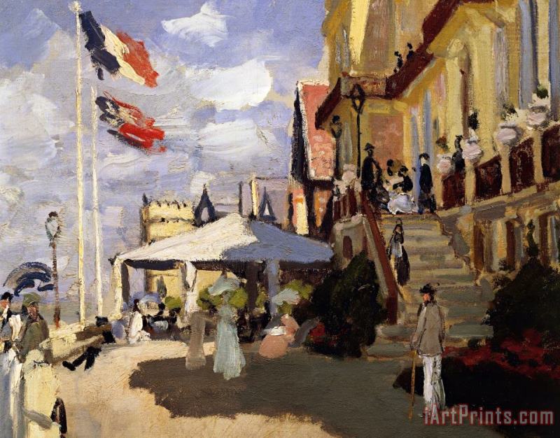 Claude Monet The Hotel Des Roches Noires At Trouville Art Print