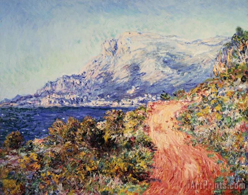 Claude Monet The Red Road near Menton Art Print