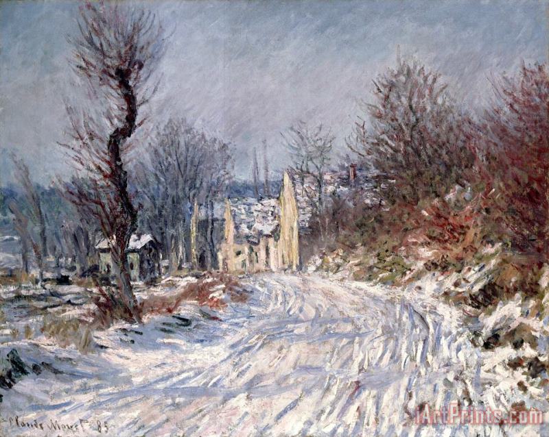 Claude Monet The Road to Giverny in Winter Art Painting