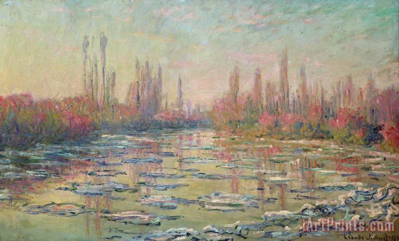 The Thaw on the Seine painting - Claude Monet The Thaw on the Seine Art Print