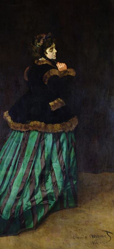 The Woman in the Green Dress painting - Claude Monet The Woman in the Green Dress Art Print