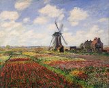 Claude Monet - Tulip Fields with the Rijnsburg Windmill painting