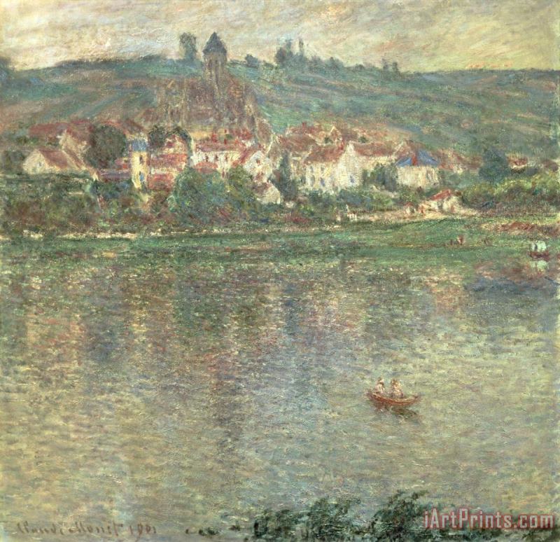 Vetheuil painting - Claude Monet Vetheuil Art Print