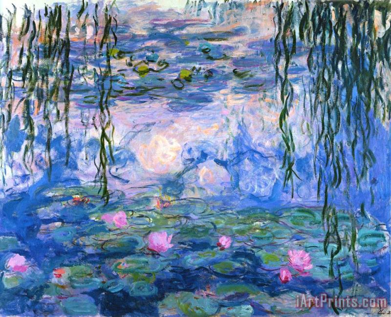 Waterlilies 1919 painting - Claude Monet Waterlilies 1919 Art Print