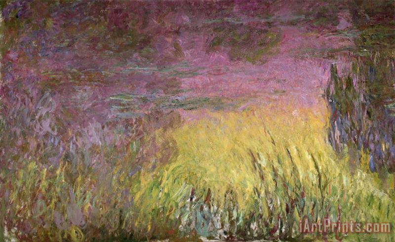 Claude Monet Waterlilies at Sunset Art Painting