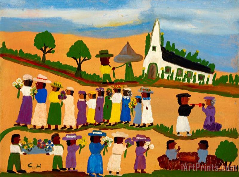 Clementine Hunter Funeral Art Painting