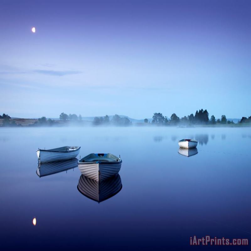 Collection Loch Rusky Moonlit Morning Art Painting