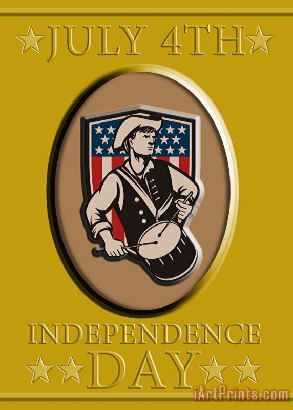 American Patriot Independence Day Poster Greeting Card painting - Collection 10 American Patriot Independence Day Poster Greeting Card Art Print