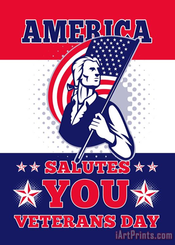 Collection 10 American Patriot Memorial Day Poster Greeting Card Art Print