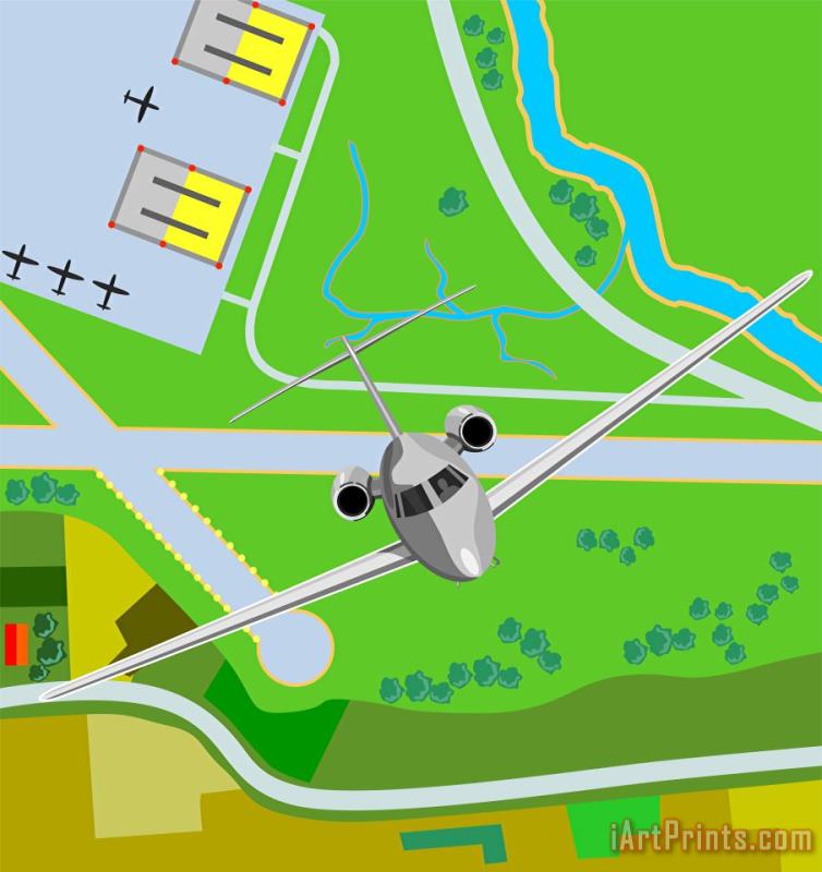 Commercial Jet Plane painting - Collection 10 Commercial Jet Plane Art Print