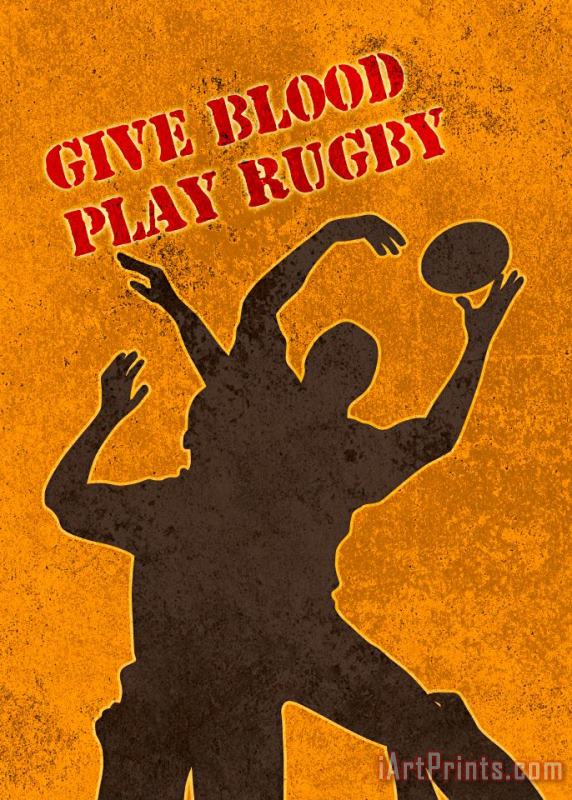 Collection 10 Rugby Player Jumping Catching Ball In Lineout Art Print