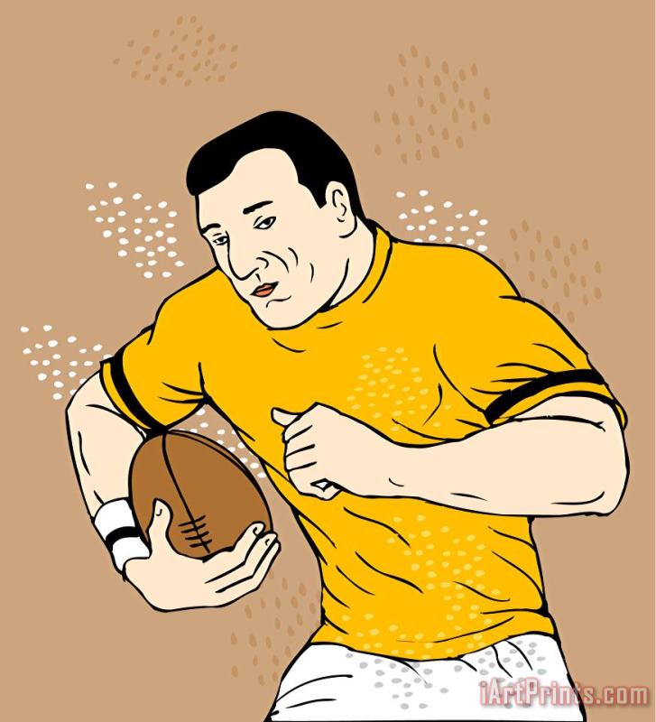 Collection 10 Rugby Player Runningwith The Ball Art Print
