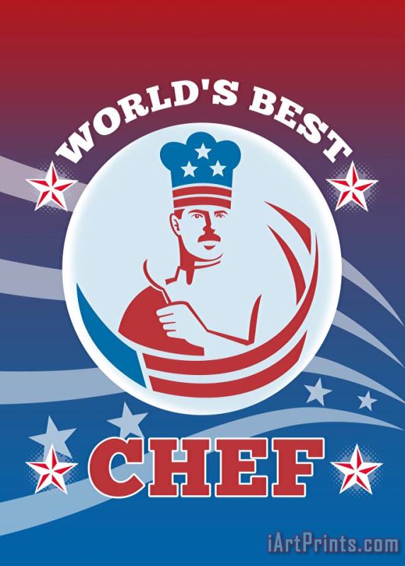 Collection 10 World's Best American Chef Greeting Card Poster Art Print