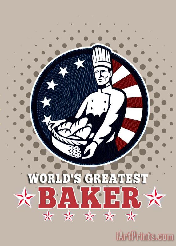 Collection 10 World's Greatest Baker Greeting Card Poster Art Painting