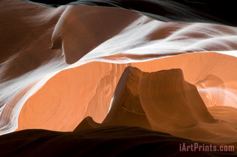 Antelope Canyon Desert Abstract painting - Collection 6 Antelope Canyon Desert Abstract Art Print